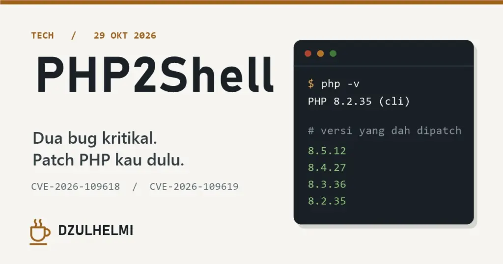 PHP2Shell: Apa Kau Kena Buat Dengan Server WordPress Kau